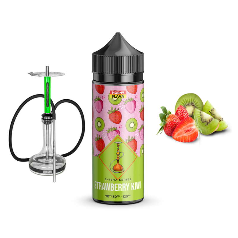 جویس هورنی قلیانی توتفرنگی کیوی 120 میل | HORNY STRAWBERRY KIWI SHISHA JUICE